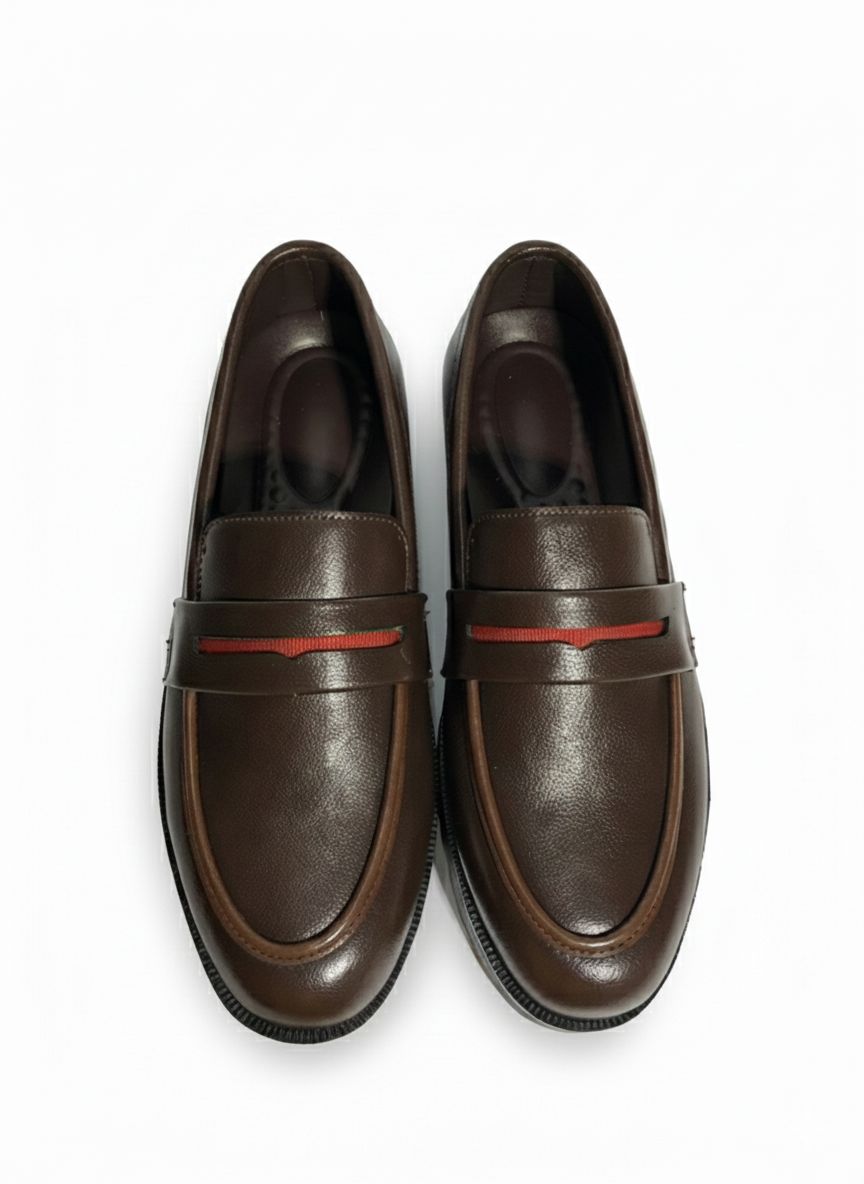 DARK BROWN HIGH SOLE MEDICATED LOAFER
