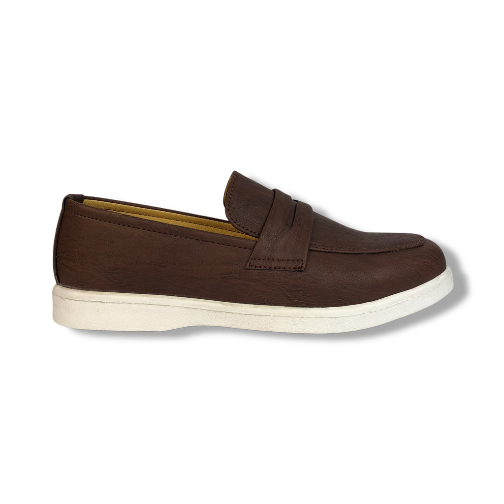 BROWN MEDICATED SUED LOAFER