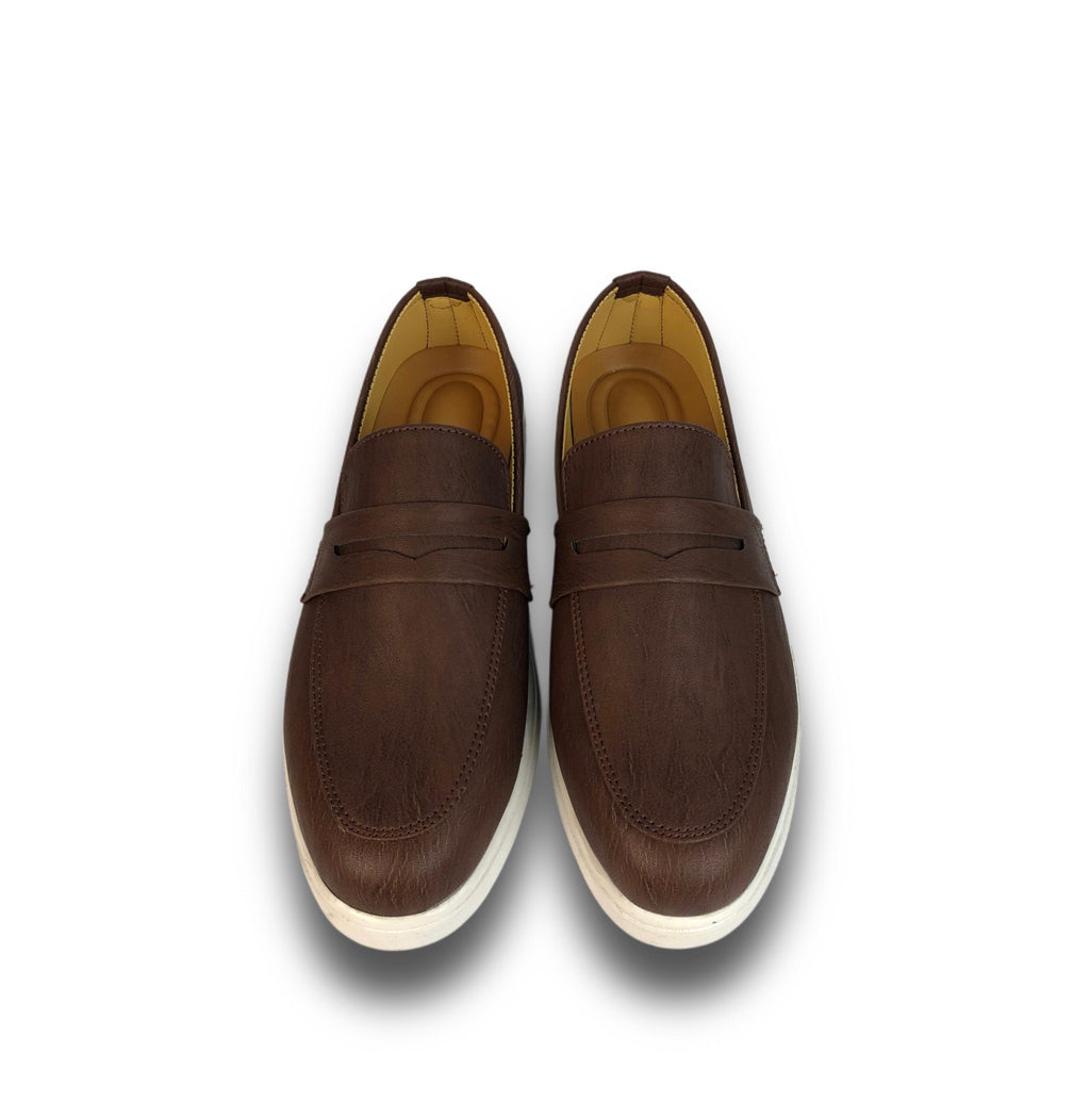 BROWN MEDICATED SUED LOAFER