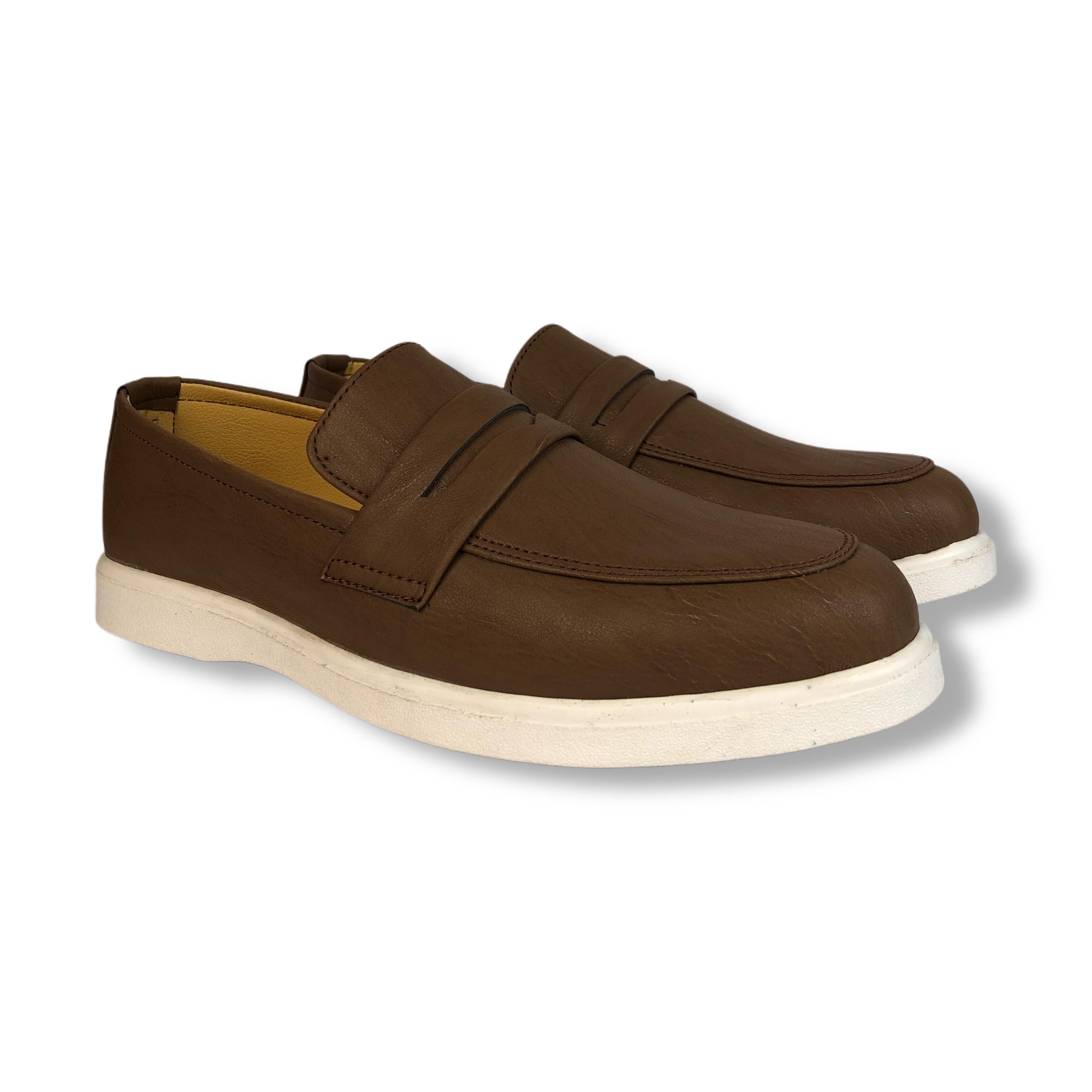 BROWN MEDICATED SUED LOAFER