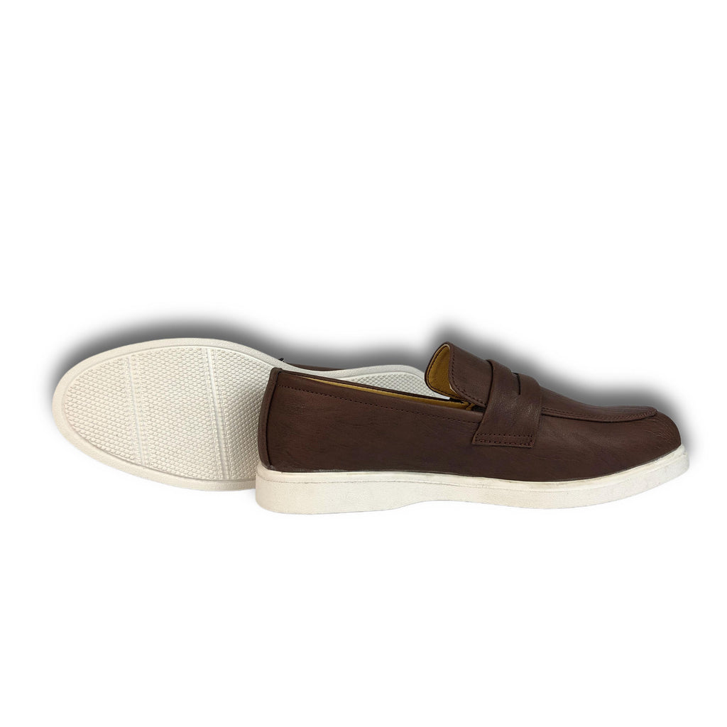 BROWN MEDICATED SUED LOAFER