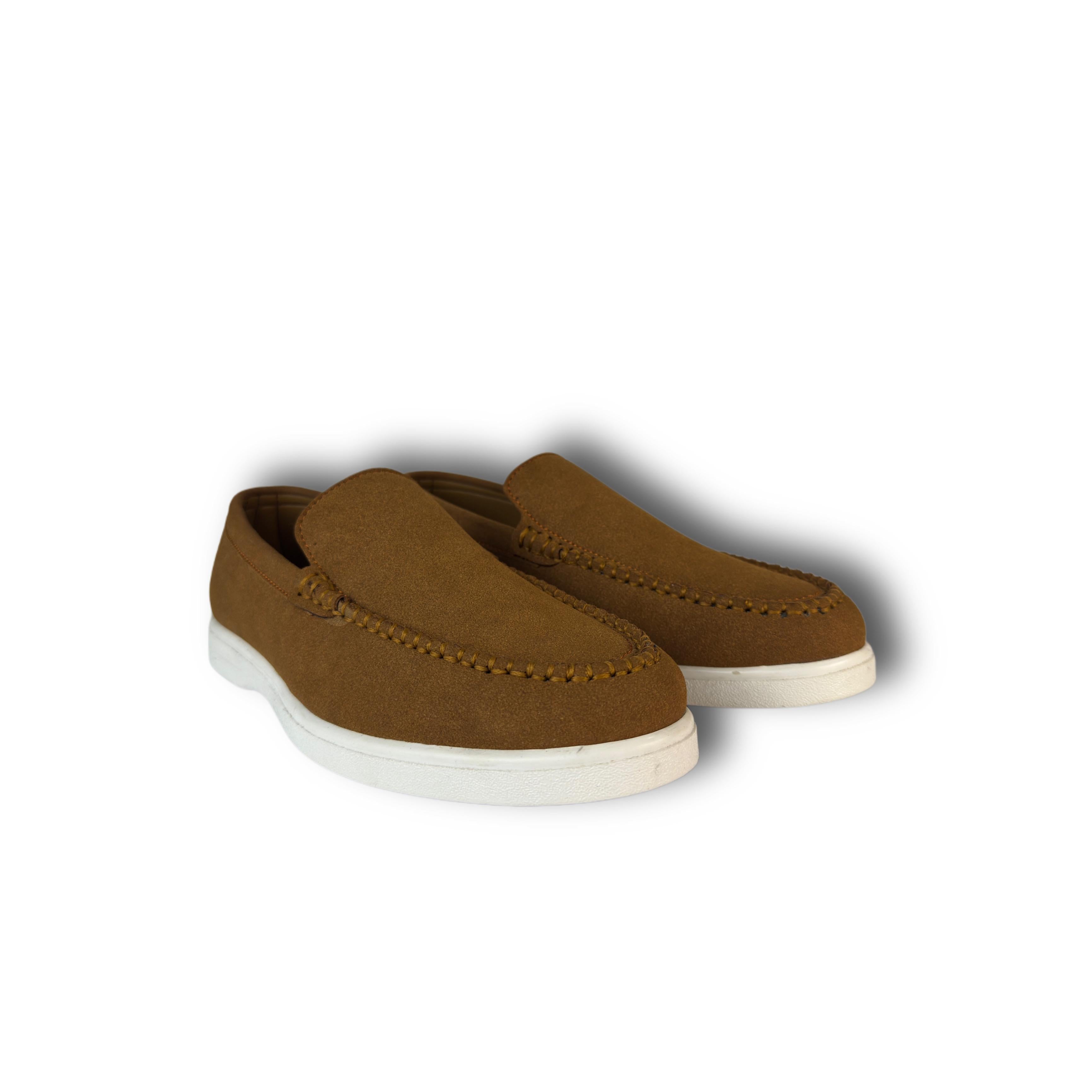 MUSTARD BROWN SUED LOAFER