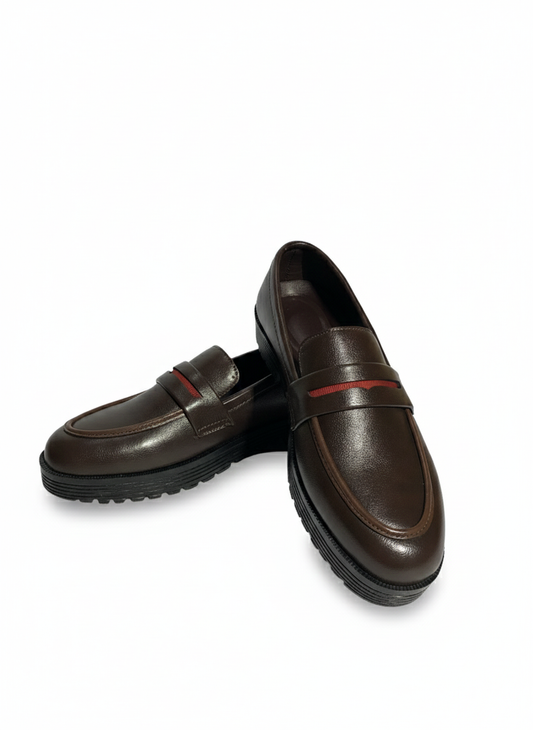 DARK BROWN HIGH SOLE MEDICATED LOAFER