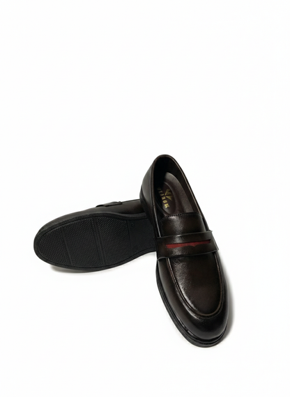 DARK BROWN MEDICATED LOAFER