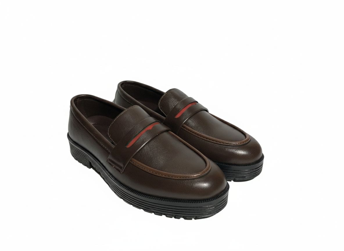 DARK BROWN HIGH SOLE MEDICATED LOAFER