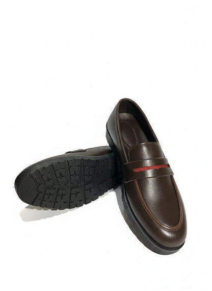 DARK BROWN HIGH SOLE MEDICATED LOAFER